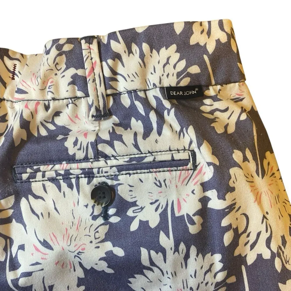 Dear John Floral Chino Cotton Blend Shorts Size 30 - Picture 5 of 10